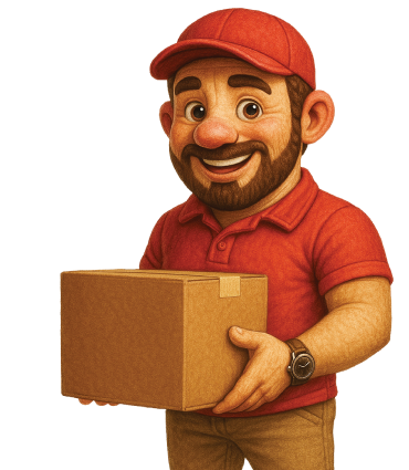 Courier holding a box